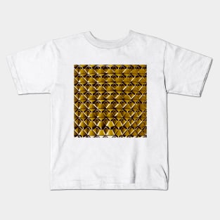 3D Geometric Polygon (Goldenrod Yellow) Kids T-Shirt